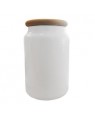 Ceramic Cookie Jars with Wooden Lid- PACK OF 6