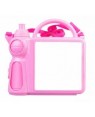 Lunchbox - Plastic - Water Bottle and Handle - Pink