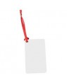 Ornaments - 10 x MDF Hanging Ornament with Red Ribbon - Rectangle