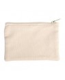 Bags - Pouch with Zipper - Canvas Texture - 18cm x 12.5cm