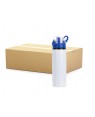 Carton 60pcs White Water bottle Blue Flip lid 750ml