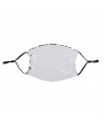 Face Coverings Silver/ White Sequin Mask Black Straps - ADULT 2 x PM2.5 Filters
