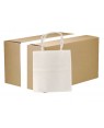 FULL CARTON - 100 x Tote Bag - Monaco Satin Cream - 38cm x 40cm - Short Handles