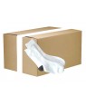 FULL CARTON - 144 Pairs x White Toe/ Black Heel - Women's Socks - 35cm