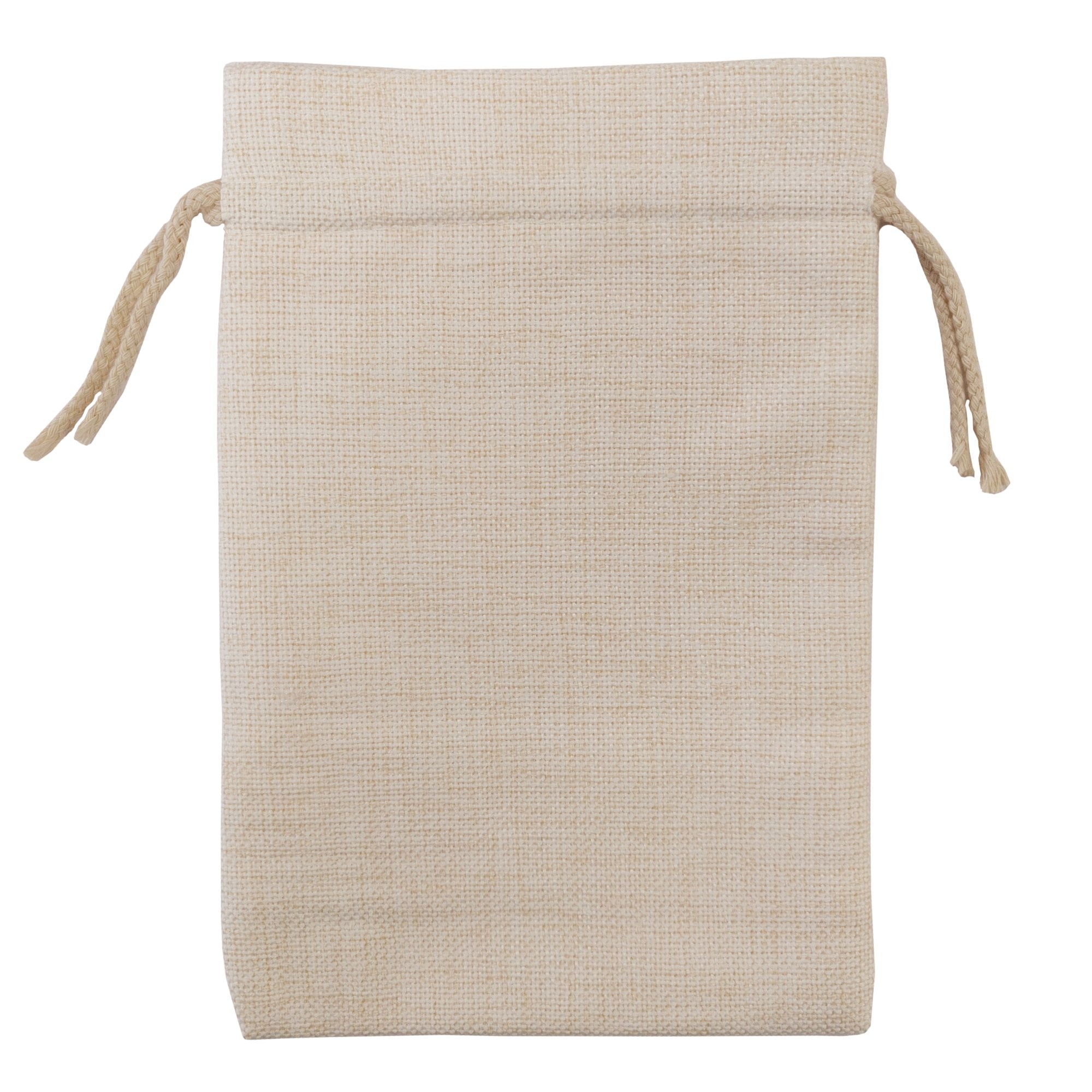 Bags DOUBLE DRAWSTRING Thick Linen 12cm x 15cm