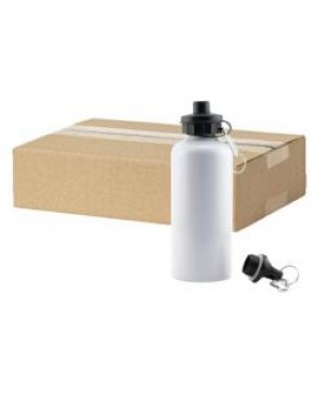 FULL CARTON - 60 x Aluminium 600ml Sublimation Water Bottles - White