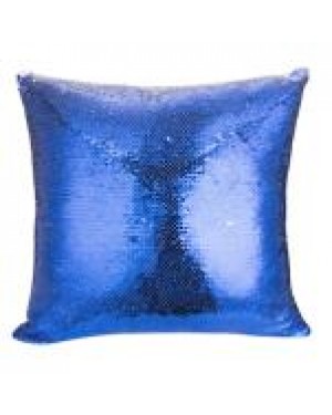 Sublimation Square Reversible Blue Sequins Cushion Cover - 40cm x 40cm