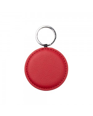 Engravables - LEATHER - Ornament - ROUND - 5cm - Red