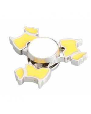 Fidget Spinner - Dog Design - Yellow