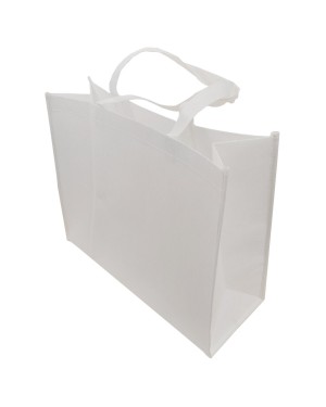 Shopping Bag with Gusset - Fibre Paper - 32cm x 30cm - Short Handles