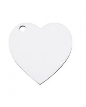 Ornaments - 10 x MDF Hanging Ornament with Red Ribbon - Heart