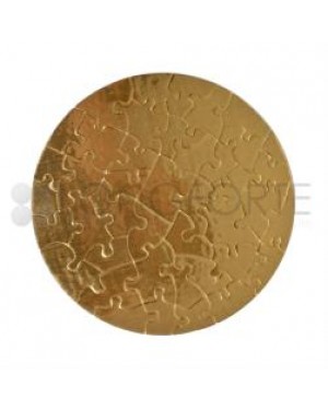 Jigsaw Puzzles - Cardboard - Round - Gold