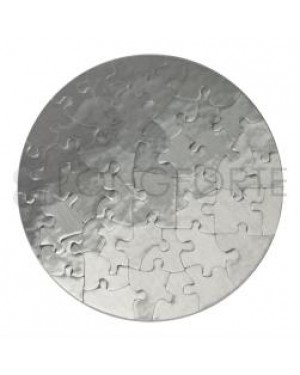 Jigsaw Puzzles - Cardboard - Round - Silver