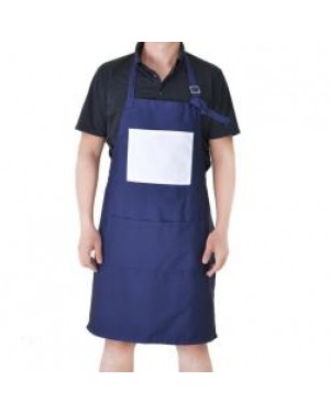 Apron With Pocket - Adult - Blue