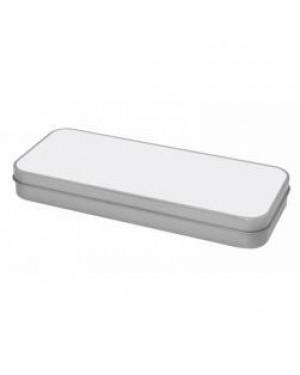 Tins - Stationery and Pencil Tin - Silver