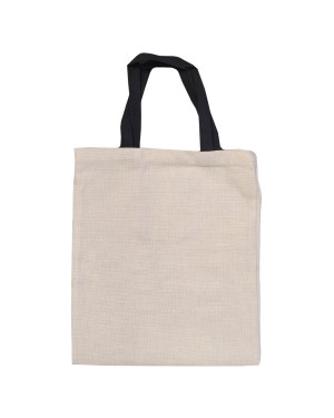 Bags - LINEN - Tote Bag with Short Black Handles - 37cm x 42cm