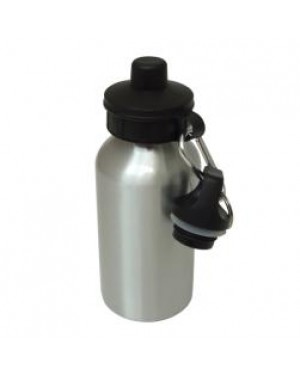 Water Bottles - Two Lids - 400ml - Silver