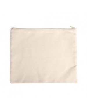 Bags - Pouch with Zipper - Canvas Texture - 22cm x 18cm