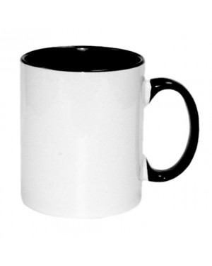 Coloured Inner and handle mugs - Black -36pcs