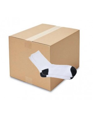 Full Carton - Black toe/ Black heel Men socks - 40cm