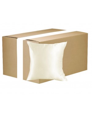 FULL CARTON - 100 x Cushion Cover Cream Satin Finish - 40cm x 40cm - Square