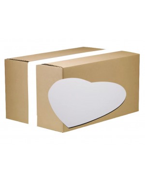 FULL CARTON - 150 x Mouse Pad/ Mat - Heart Shape - 3mm