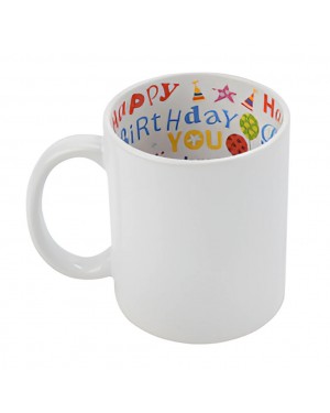 Inner Printed Sublimation Mugs - Happy Birthday