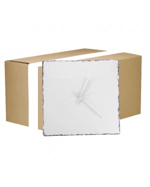 FULL CARTON - 7 x Photo Slate - Square Clock - 27cm x 27cm