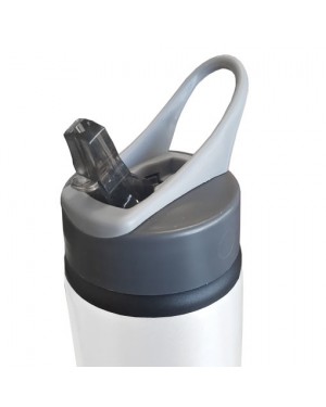 650ml White Water Bottle with Straw for Sublimation