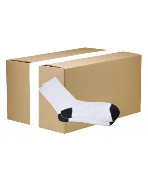 FULL CARTON - 144 Pairs x Black Toe/ Black Heel - Women's Socks - 35cm