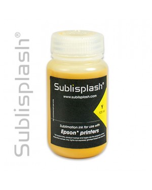 Yellow Sublisplash Bottle Ink 125ml for Bulk Ink Systems