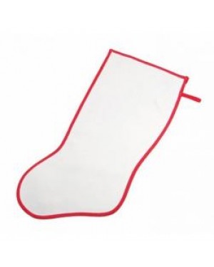 Blank Sublimation Christmas Stocking with Red Border
