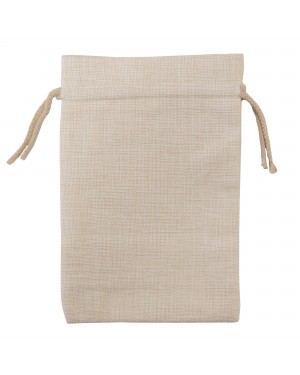 Bags - DOUBLE DRAWSTRING - Thick Linen - 12cm x 15cm