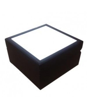 Jewellery Box with Ceramic Tile - Matt Brown - 6in x 6in