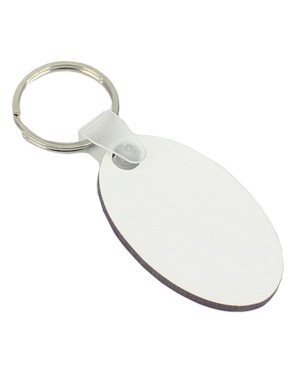 Keyring - 10 x MDF - Double-Sided - Oval