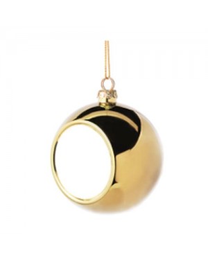 Ornaments - Christmas Bauble with Printable Insert - Mirror Gold Finish