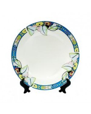 Plates - Ceramic - 7.5'' Plate With Floral Design and Stand