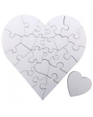 Jigsaw Puzzles - MDF - Heart - 24pcs