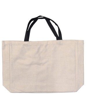 Bags - LINEN -Shopping Bag with Black Handles - 38cm x 48cm
