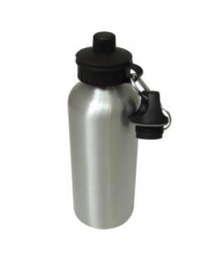 Water Bottles - Two Lids - 600ml - Silver