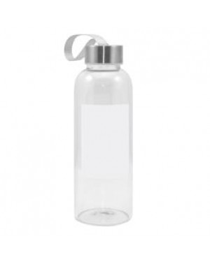 420ml Glass Water Bottle with White Printable Patch