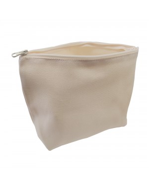 Bags - Pouch with Zipper - Canvas Texture - 19cm x 24cm