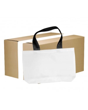 FULL CARTON - 50 x Shopping Bag with Black Handles - 30cm x 47cm
