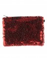Sequins Hangbag/ Cosmetic Bag - Red Reversible - 15cm x 20cm