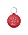 Engravables Leather 5cm Ornament Round- Red