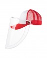 Cap with Face Shield - ADULT - Red
