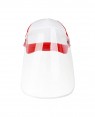 Cap with Face Shield Adult- Red