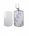 Dog Tag Large Oblong Pendant with Insert