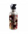 Water Bottles Integrated Straw 600ml - Silver