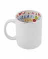110z pre-printed inner Happy Birthday submlimation mugs